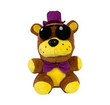 FNAF Plush Toys - All Characters (7") Flower Fox Bonnie, FNAF Plush, Stanley, Twisted Bonnie, Phantom Foxy, Foxy FNAF Plush Children's Collection (Big-Eyed Brown Bear)