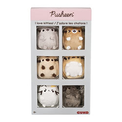 GUND Pusheen Comic Collector I Love Kitties Set of 6 Plush Stuffed Animal Cats, 2"