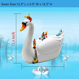 Garden Statues Outdoor,Swan Garden Sculptures & Statues,Funny Outdoor Statues,Garden Decor for Outside,Garden Statues and Figurines Outdoors Decorations for Patio Lawn Home Office