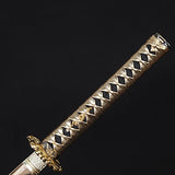 Katana Sword, Fully Handmade Real Japanese Sword 1060 High Carbon Steel Samurai Sword with Wooden