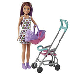 Barbie Skipper Babysitters Inc. Playset with Skipper Babysitter Doll (Brunette), Stroller, Baby Doll & 5 Accessories, Toy for 3 Year Olds & Up