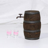 1:12 Miniature Red Wine Barrel Cute Wooden Dollhouse Accessories for Home,Perfect DIY Dollhouse Toy Gift Set B