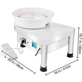 Mophorn Pottery Wheel 25CM Pottery Forming Machine 350W Electric Wheel for Pottery with Foot Pedal and Detachable Basin Easy Cleaning for Ceramics Clay Art Craft DIY