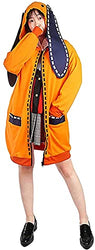 MLSJDGER Anime Kakegurui Runa Yomozuki Uniform Cosplay Costume Jabami Yumeko Orange Hoodie Halloween Cosplay Costume (Orange, Small)