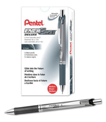 Pentel EnerGize Mechanical Pencil (0.7mm) Black Accents, Box of 12 (PL77A)