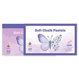 VIOLETTO Non Toxic Soft Pastels Set for Professionals - Square Chalk pastel Assorted Colors (48 Colors)