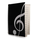 Blank Sheet Music Composition Manuscript Staff Paper Art Music Notebook Black 50 Pages 26x19cm (Black Music)