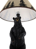 Standing Grizzly Bear Table Lamp w/Silhouette Shade