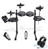 Alesis Turbo Mesh Kit + DRP100 – Seven Piece Mesh Electric Drum Set With 100+ Sounds and Extreme Audio-Isolation Electronic Drum Reference-Headphones