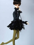 Fantasy Black Dress Cloth for 1/4 BJD SD MSD Doll