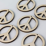 ALL SIZES BULK (12pc to 100pc) Unfinished Wood Wooden Laser Cutout Circle Peace Sign Dangle Earring Jewelry Blanks Charms Shape Crafts Made in Texas