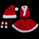 Fityle 5pcs Lovely Sleeveless Top, Dress & Hat for 1/3 BJD Dolls Christmas Clothes Accessories
