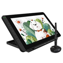 2021 HUION KAMVAS 12 Graphics Drawing Tablet with Full Lamination Screen Battery-Free Stylus Tilt Adjustable Stand 2 Gloves Android Support , Black