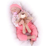 CHAREX Realistic Reborn Baby Dolls Girl Sleeping, 22inch Lifelike Baby Dolls Handmade Soft Vinyl Weighted Newborn Dolls Gifts/Toys for Kids Age 3+