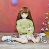 SISON BENNE Original Design BJD Dolls 1/3 SD Dolls 23.8 Inch Ball Jointed Doll DIY Toys with Clothes Outfits Shoes Wig Hair Makeup, for Kids Girls (Rebecca)