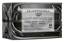 Plastalina Modeling Clay black 4 1/2 lb. bar