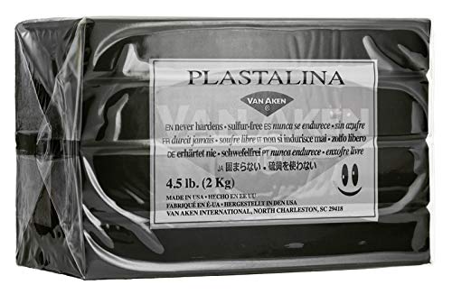Plastalina Modeling Clay black 4 1/2 lb. bar