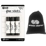 Ranger Ink Dyan Reaveley's Dylusions Creative Diary Mini Glue Sticks 3/Pack 1-Pack Bundled with 1 Artsiga Crafts Small Project Bag