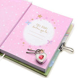 JewelKeeper Rainbow Unicorn Secret Diary, Heart Shaped Lock and Key, Private Journal