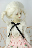Doll Wigs JD556 YOSD MSD SD Pony Braid Tails Mohair BJD Doll Wig (Ivory White, 7-8inch)