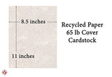 8.5 X 11 Stationery Parchment Recycled Paper 65lb. Cover Cardstock - 50 Sheets Per Pack (Pewter)
