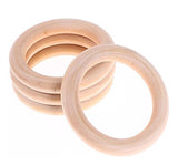 Penta Angel 10Pcs 70mm/2.75" Natural Unfinished Large Wooden Rings Circle Wood Pendant Connectors