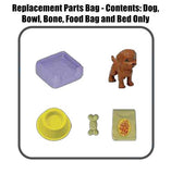 Barbie Replacement Parts Dollhouse Series Dreamhouse | FHY73 ~ Replacement Dog Parts Bag - Contents: Dog, Bowl, Bone, Food Bag and Bed