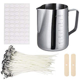 EWONICE DIY Candle Making Tool Kit, 1Pc Candle Make Pouring Pot, 50pcs Candle Wicks, 50pcs Candle Wicks Sticker and 2pcs 3-Hole Candle Wicks Holder