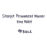 Sharpie Permanent Markers, Fine Point, Black, 24-Count