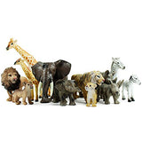 Boley 12 Piece Safari Animal Set - Different Varieties of Zoo Animals, Jungle Animals, African Animals, and Baby Animals - Great Educational and Child Development Toy for Kids, Children, Toddlers