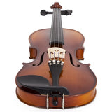 Cecilio CVN-300 Solidwood Ebony Fitted Violin with D'Addario Prelude Strings, Size 4/4 (Full Size)