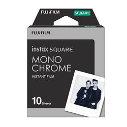 Fujifilm Instax Square Instant Film (Monochrome, 4-Pack) and Focus Microfiber Cleaning Cloth Bundle (5 Items)