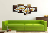 Wieco Art 5-Piece Calla Lily Stretched and Framed Modern Oil Paintings on Canvas Wall Art Set
