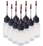 10-1oz Plastic Squeeze Bottles 1.5" Stainless Applicators