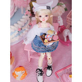 KDJSFSD BJD Doll 1/6 Pretty Girl 34cm Ball Jointed Dolls Action Full Set Figure SD Doll with Clothes Wig Shoes Hat