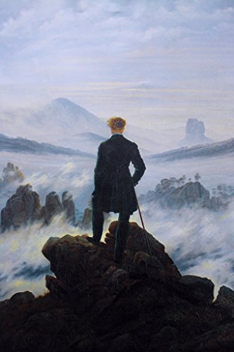 Caspar David Friedrich Wanderer Above The Sea of Fog Art Print Cool Wall Decor Art Print Poster 12x18