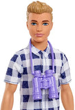 Barbie It Takes Two Ken Camping Doll Wearing Plaid Shirt, Jeans and White Sneakers, with Camping Accessories, Toy for 3 Year Olds & Up