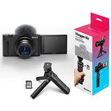 Sony ZV-1 Compact Digital 4K Camera Vlogger Creator's Kit ACCVC1 Includes GP-VPT2BT Shooting Grip with Wireless Remote Commander + 64GB Card DCZV1/B Bundle Deco Gear Case + LED Light and Accessories