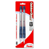 Pentel Quicker Clicker Automatic Pencil, 0.50 mm, Assorted, 2 per Pack (PD345BP2-K6)