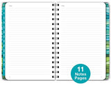 HARDCOVER Academic Year 2023-2024 Planner: (June 2023 Through July 2024) 5.5"x8" Daily Weekly Monthly Planner Yearly Agenda. Bookmark, Pocket Folder and Sticky Note Set (Green Watercolor Waves)