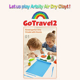 Air Dry Clay for Kids, 24 Colors Modeling Clay with Play Mat, Soft & Safe & No Baking, Ideal Arts and Crafts Gift for Kids, Non-Toxic Clay Set with Fun Tools