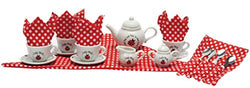 Schylling Ladybug Porcelain Tea Set Basket