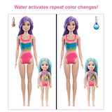Barbie Color Reveal Gift Set, Tie-Dye Fashion Maker, Color Reveal Doll, Chelsea Doll and Pet, Tie-Dye Tools and Dye-able Fashions