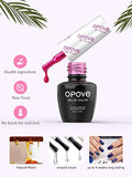 Gel Nail Polish Kit with UV Light, opove Gel Nail Polish Set Soak Off with LED Nail Lamp Glitter Starter System for Nail Art -12 Colors