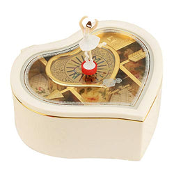 weijij Cute Heart Shape Music Box Christmas Birthday Best Gift Table Decor Valentine's Day