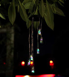 Isyunen 2 Pack Solar Wind Chimes-Six Wishing Bottle Colorful Outdoor Waterproof Led Windlights