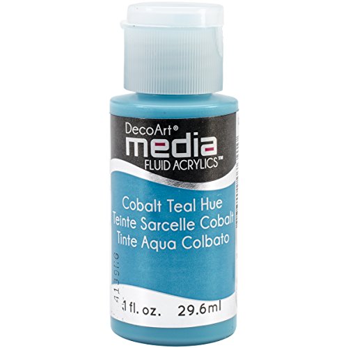 Deco Art Media Fluid Acrylic Paint, 1-Ounce, Cobalt Teal
