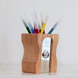 Suck UK | Desk Organizer | Wooden Pen Holder & Pencil Holder For Desk | Art Supplies Storage For Office Stationary Or Makeup Brushes | Pencil Sharpener Desk Accessories For Home Decor