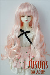 JD148 7-8inch 1/4 MSD Doll wigs 18-20CM Peach pink Long vora Princess BJD hair Resin dolls and porceain doll accessories