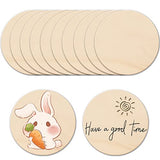12 Pack Wood Coasters for Crafts, 4 Inch Unfinished Wood Coasters Natural Wood Slices with Non-Slip Silicon Dots, Blank Wood Coaster for DIY Crafts Wedding Party Decoration Christmas Ornaments (Round)